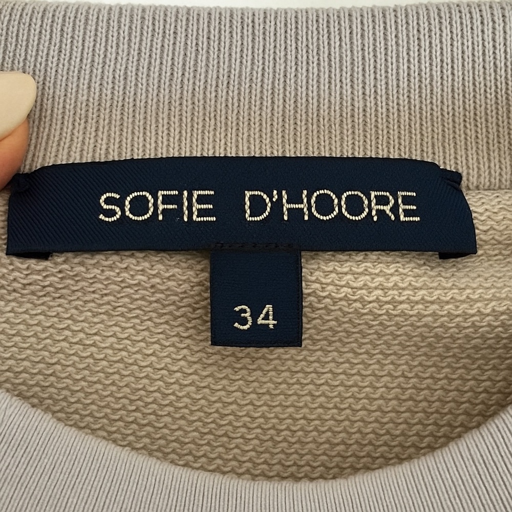 SOFIE D’HOORE Gray Cropped Short Sleeve Sweatshirt - SZ 34 / SM -$99 - Picture 6 of 6